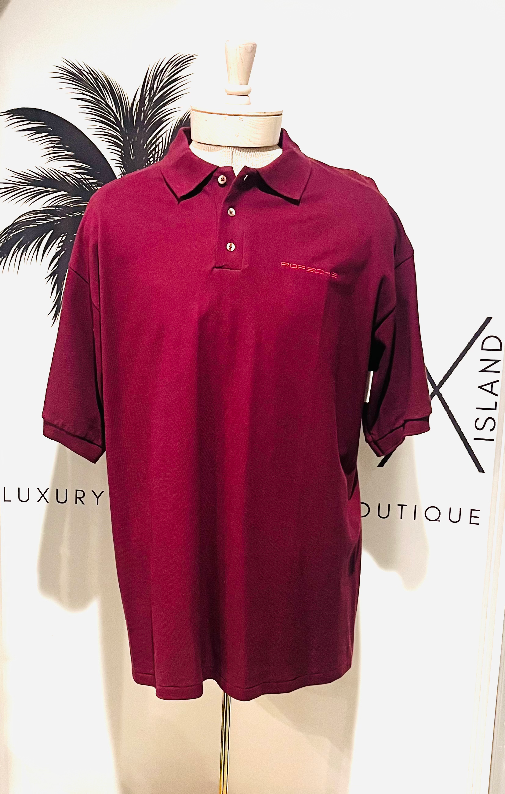 PORSCHE Burgundy Men’s Shirt Size XL 