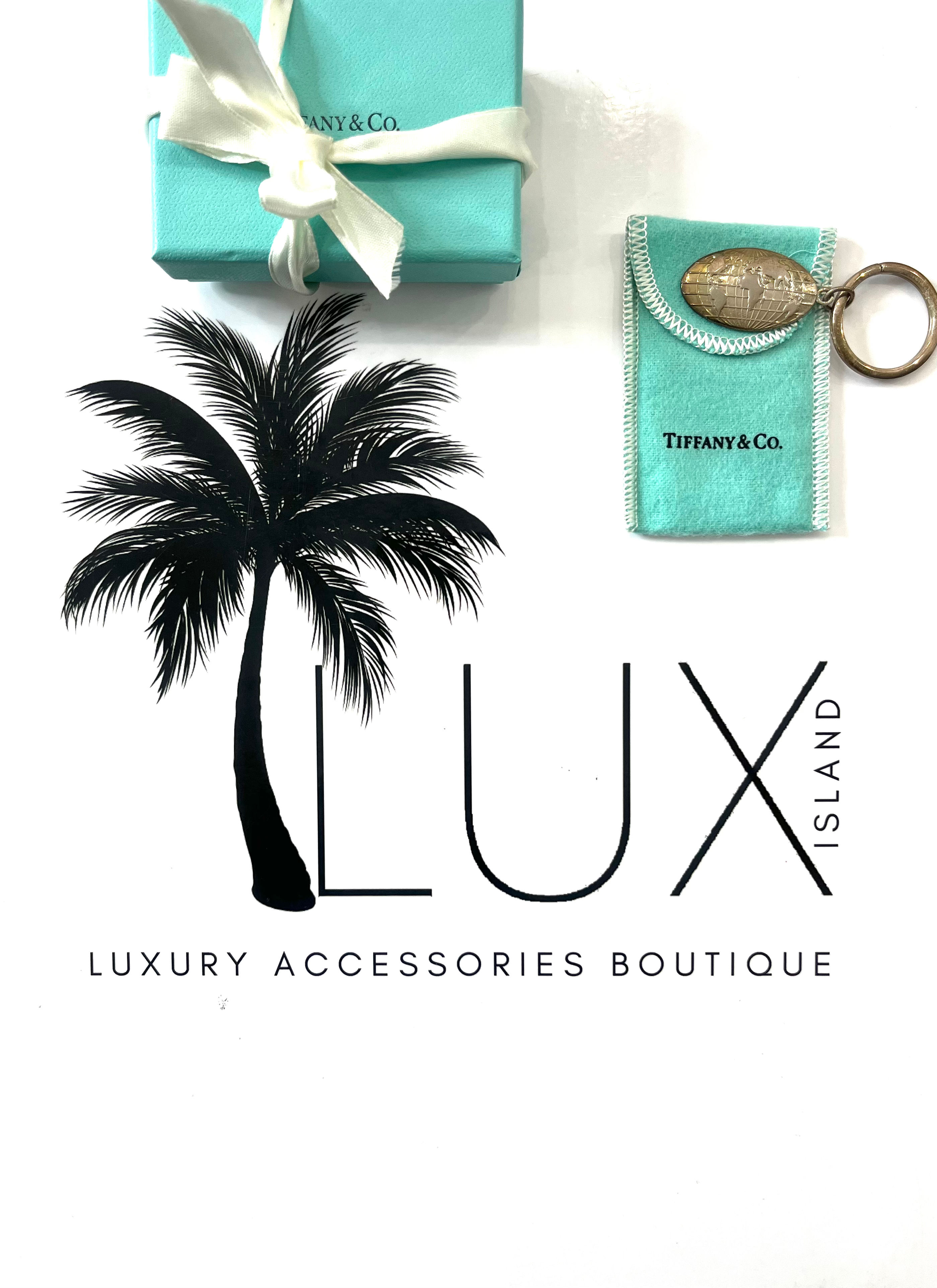 TIFFANY & CO Sterling Silver Monogram TEAM World Keychain 