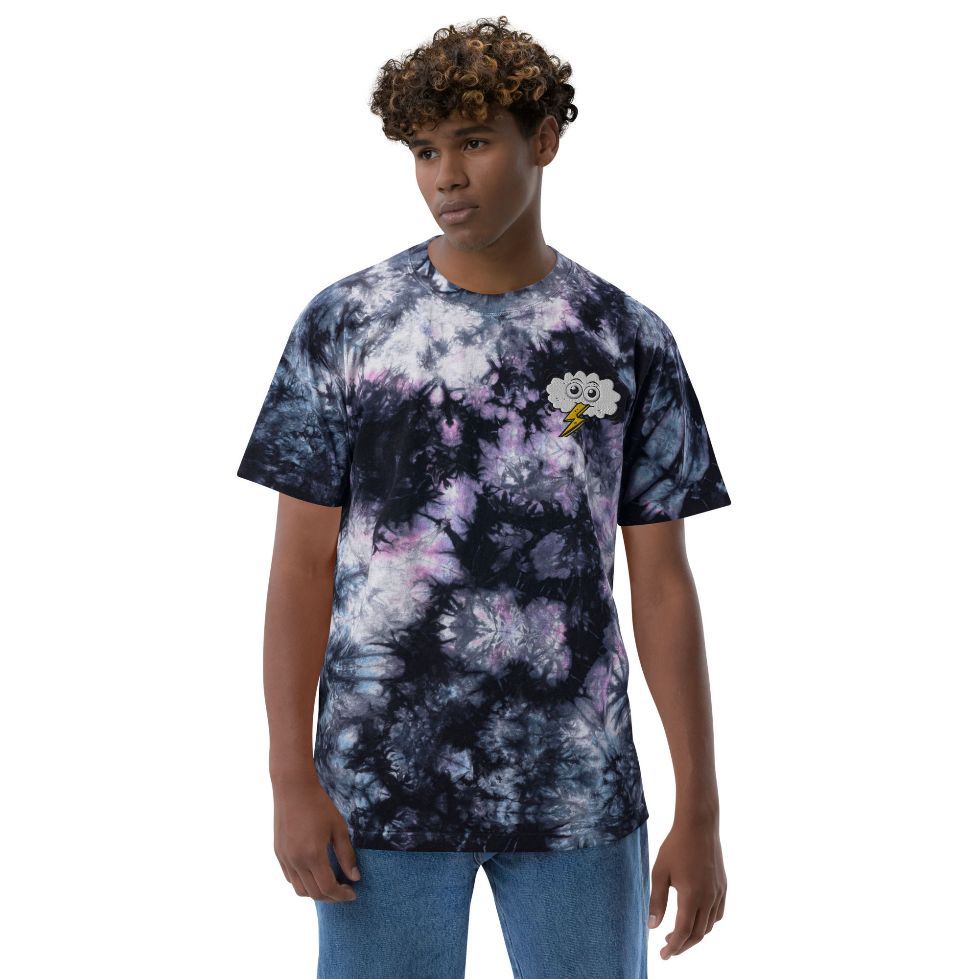 HPM LOGO EMBROIDERY tie-dye t-shirt