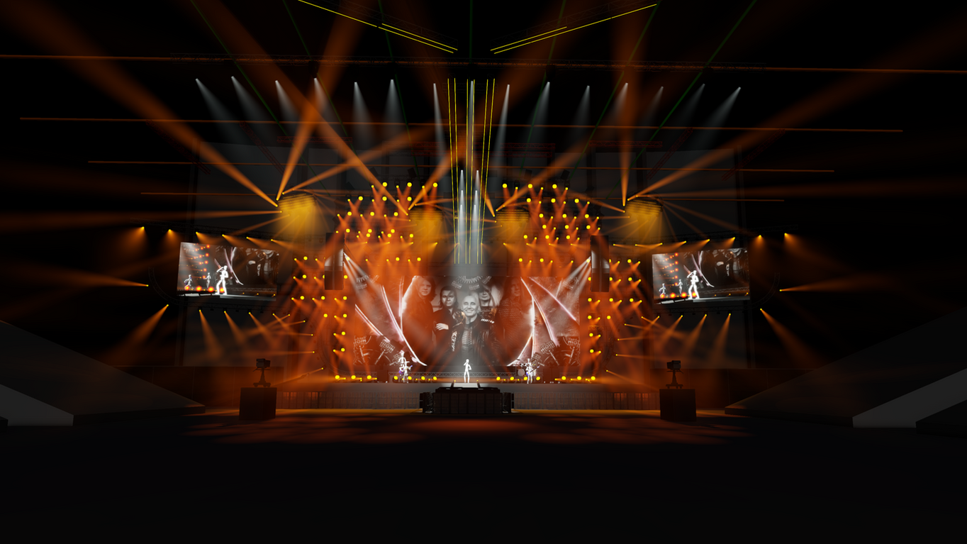 Koncert világítás látványtervezés, világítástervezés, 3D látványtervezés, színpadi világítás, rendezvénytechnika, fényvezérlő programozás