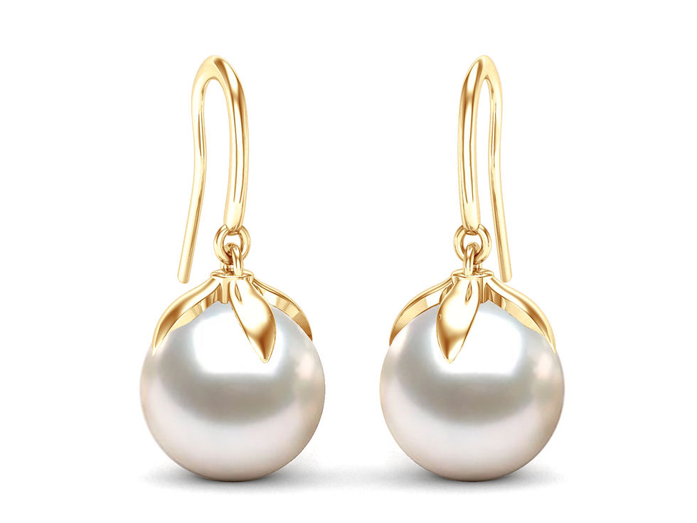 Miniaturbild: Trillium Pearl Drop Earring (8.0mm)
