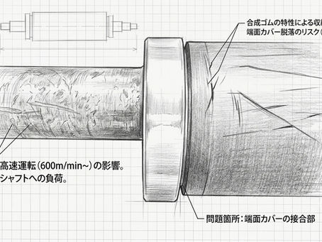 エキスパンダーロールの端面カバー構造と脱落トラブルの図解