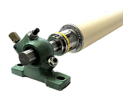 White expander roll product, metal parts and green frame of Osaka Dyeing and Weaving Machinery Co., Ltd.