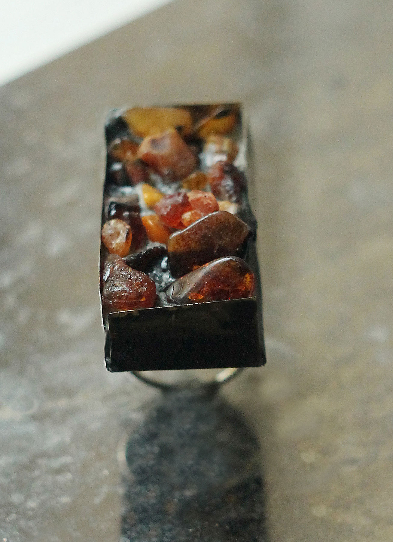 Копия Кольцо Янтарь. Латунь