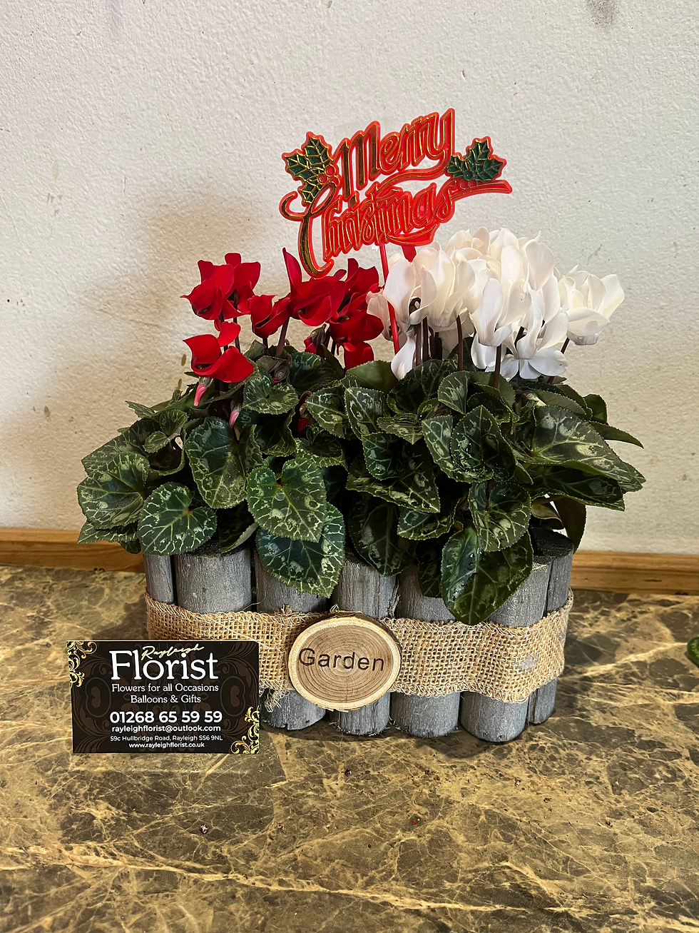 Christmas Log Planter