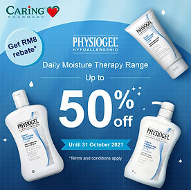 ads visual content for skincare brand physiogel triple action biomimic technology campaign