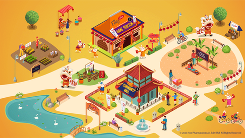 Ellgy Plus Gong Xi Hop Chai, a brand-led festive campaign brought to life through integrated digital campaign, gamified microsites and social media visuals, using warm, lively motion and festive art direction to support the digital experience. UX planning support contributed to overall campaign tone and flow.