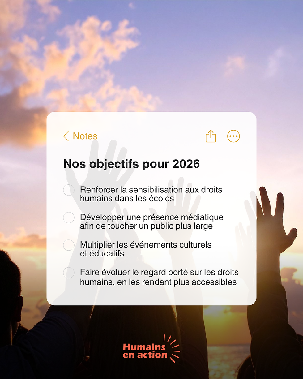 Les objectifs Humains en action pour 2026