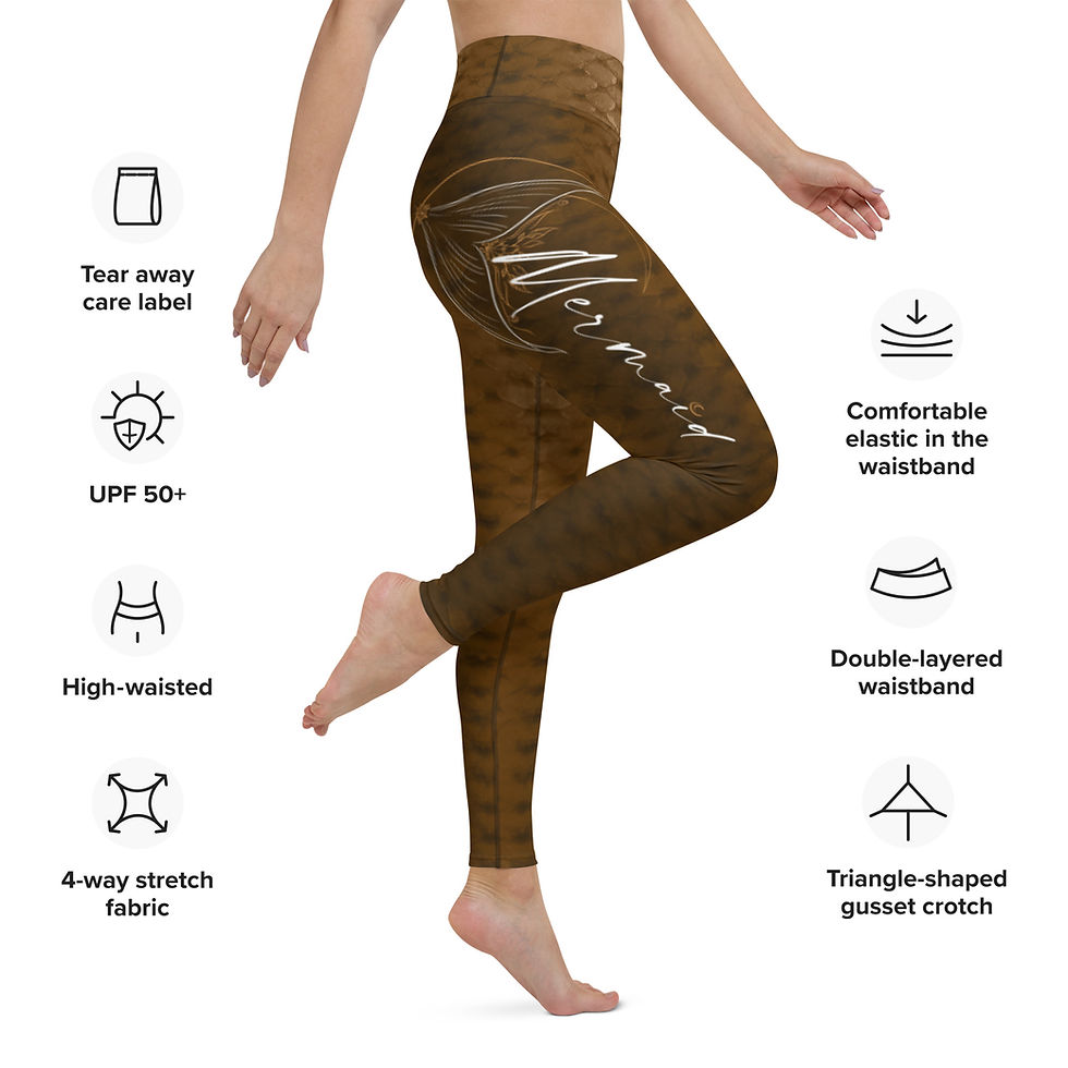 Miniature : Signature Mermaid SCALES orange foncé - Yoga Leggings