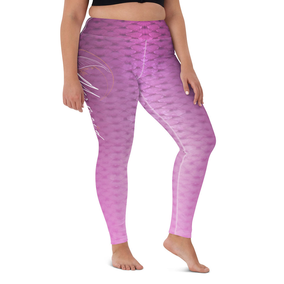 Miniature : Signature Mermaid SCALES rose clair - Yoga Leggings
