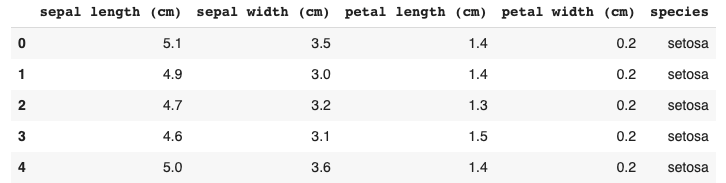 Load the iris dataset