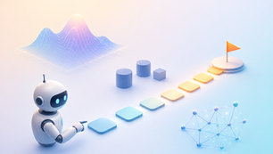 a bot learning through q learning & reinforcement learning