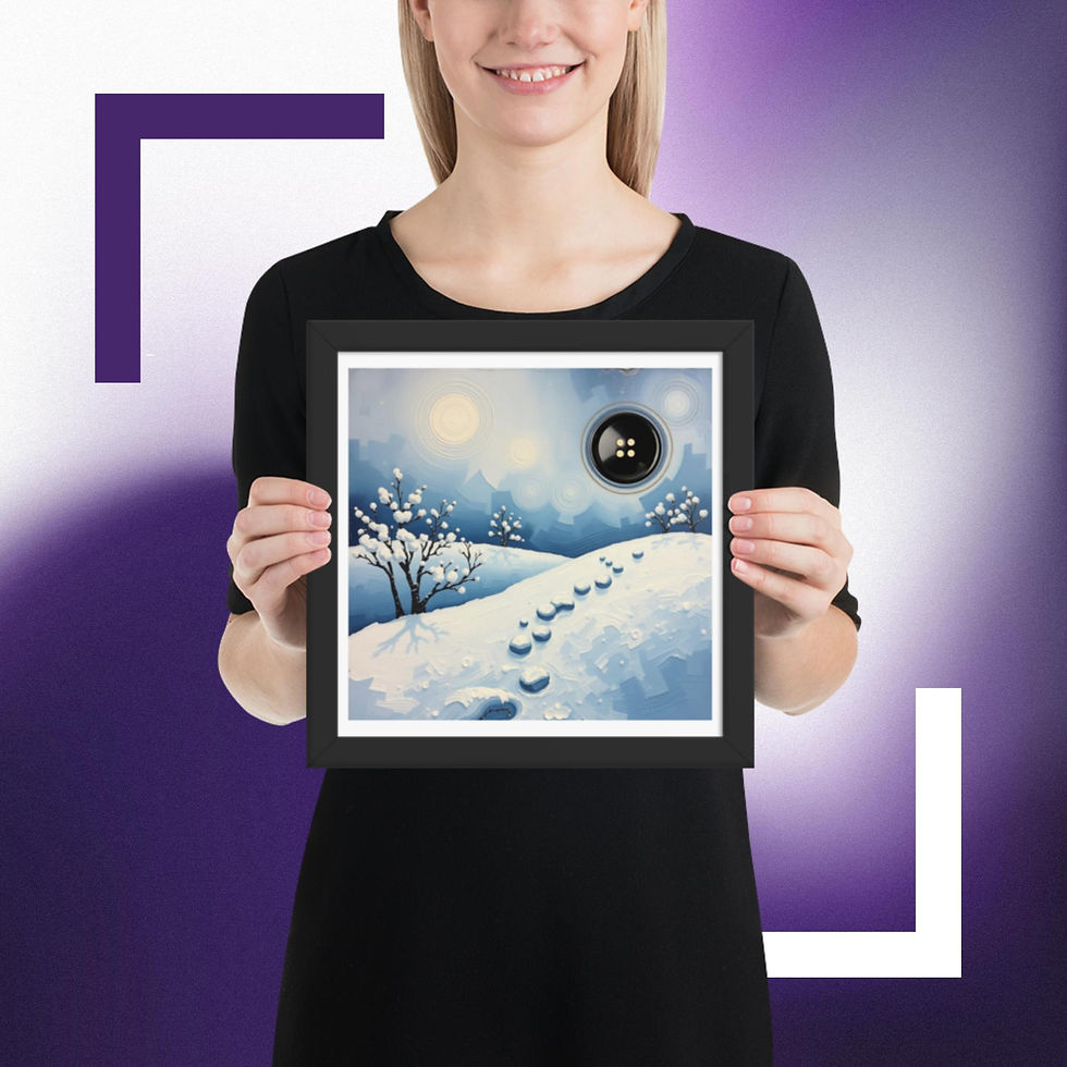Thumbnail: " Iceland Button Dreams " Framed poster