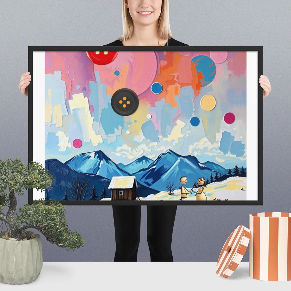 Thumbnail: " Button Dance " Framed poster