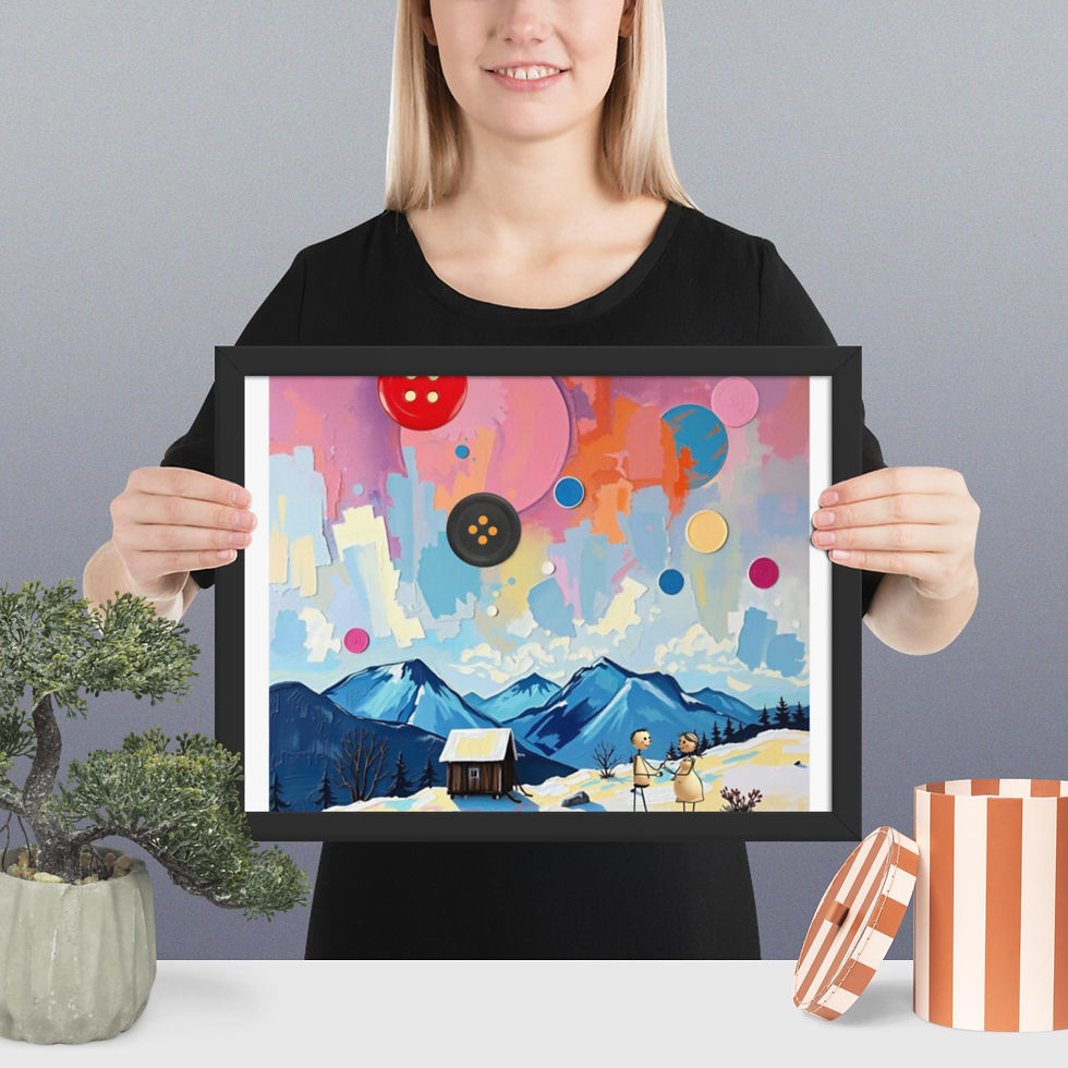 Thumbnail: " Button Dance " Framed poster