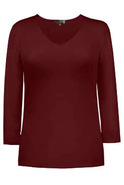 Thumbnail: Judy P - RELAXED FIT V-NECK 3/4 SLEEVE