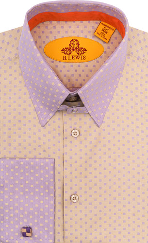 r lewis dress shirts Robert Lewis 100% Cotton Fine Printed Shirts Esquire Men's Freeport