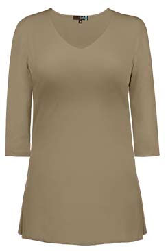 Thumbnail: Judy P - V-NECK 3/4 SLEEVE TUNIC