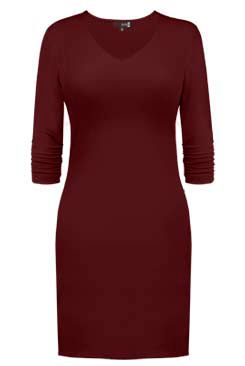 Thumbnail: Judy P - V-NECK 3/4 SLEEVE DRESS