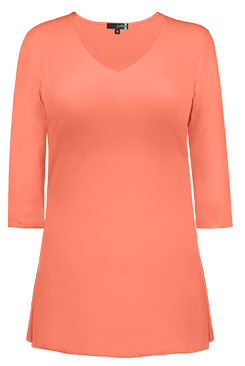 Thumbnail: Judy P - V-NECK 3/4 SLEEVE TUNIC