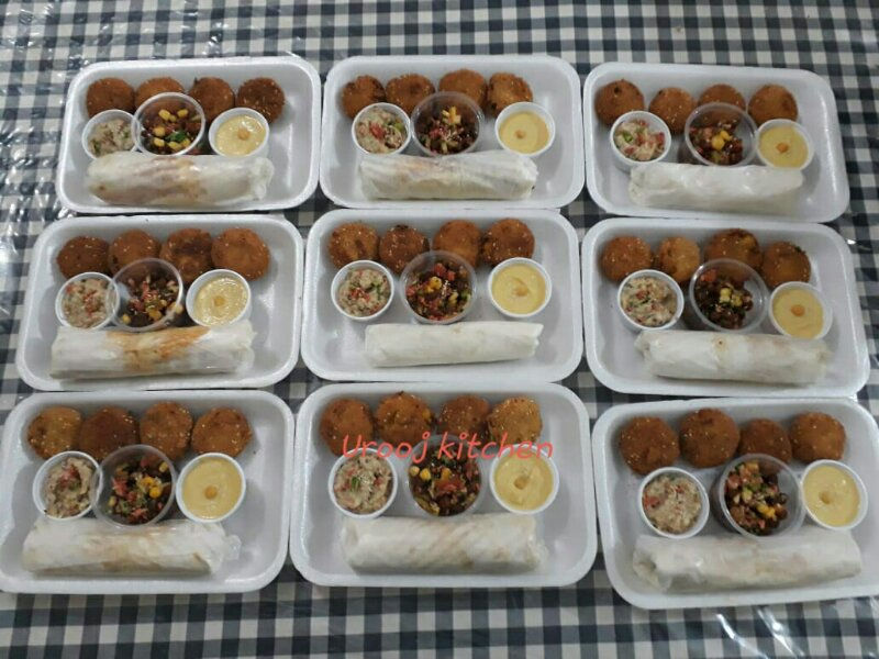 Arabian dish FALAFEL WITH HUMMUS.