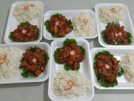 chicken Jalferizi wid plain Rice