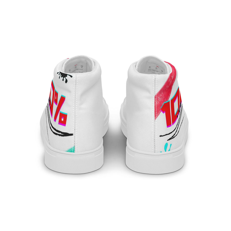 Thumbnail: 100% KAI high top canvas shoes
