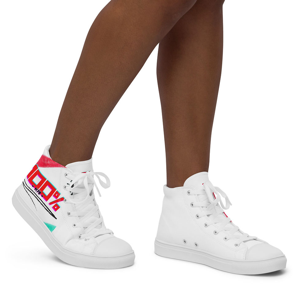 Thumbnail: 100% KAI high top canvas shoes