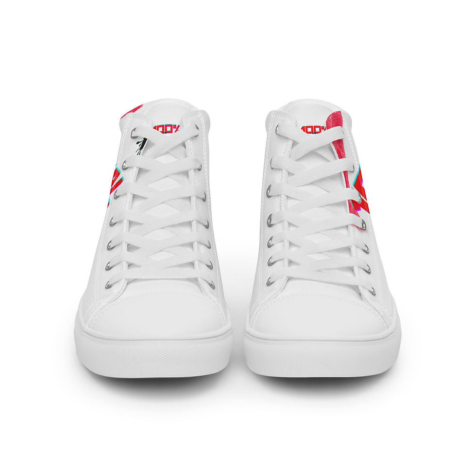 Thumbnail: 100% KAI high top canvas shoes