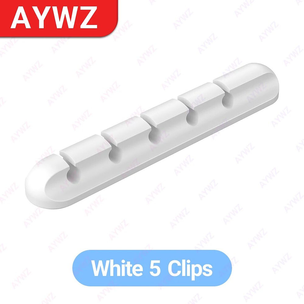 Thumbnail: Adhesive Cable Holder Clips Cord Management Wire Organizer for Desktop USB Charg