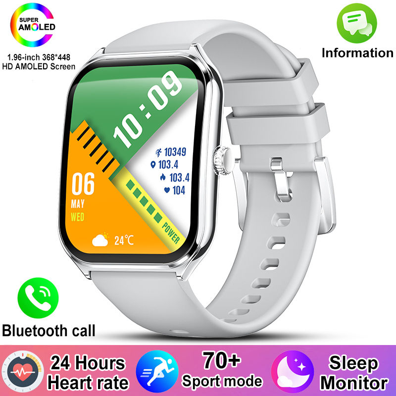 Thumbnail: New For OPPO Ultra Thin Smart Watch Men AMOLED HD Screen Always Show Time Heart 