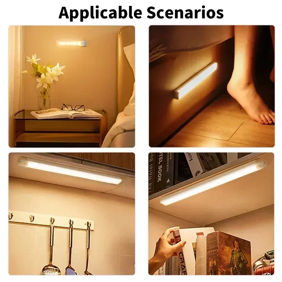 Thumbnail: Wireless LED Motion Sensor Cabinet Light USB Rechargeable Led Night Light Cabine