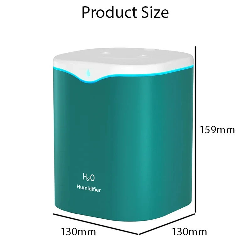 Thumbnail: HOMEFISH 2000ML USB Cool Mist Humidifier Double Spray Port Essential Oil Aromath