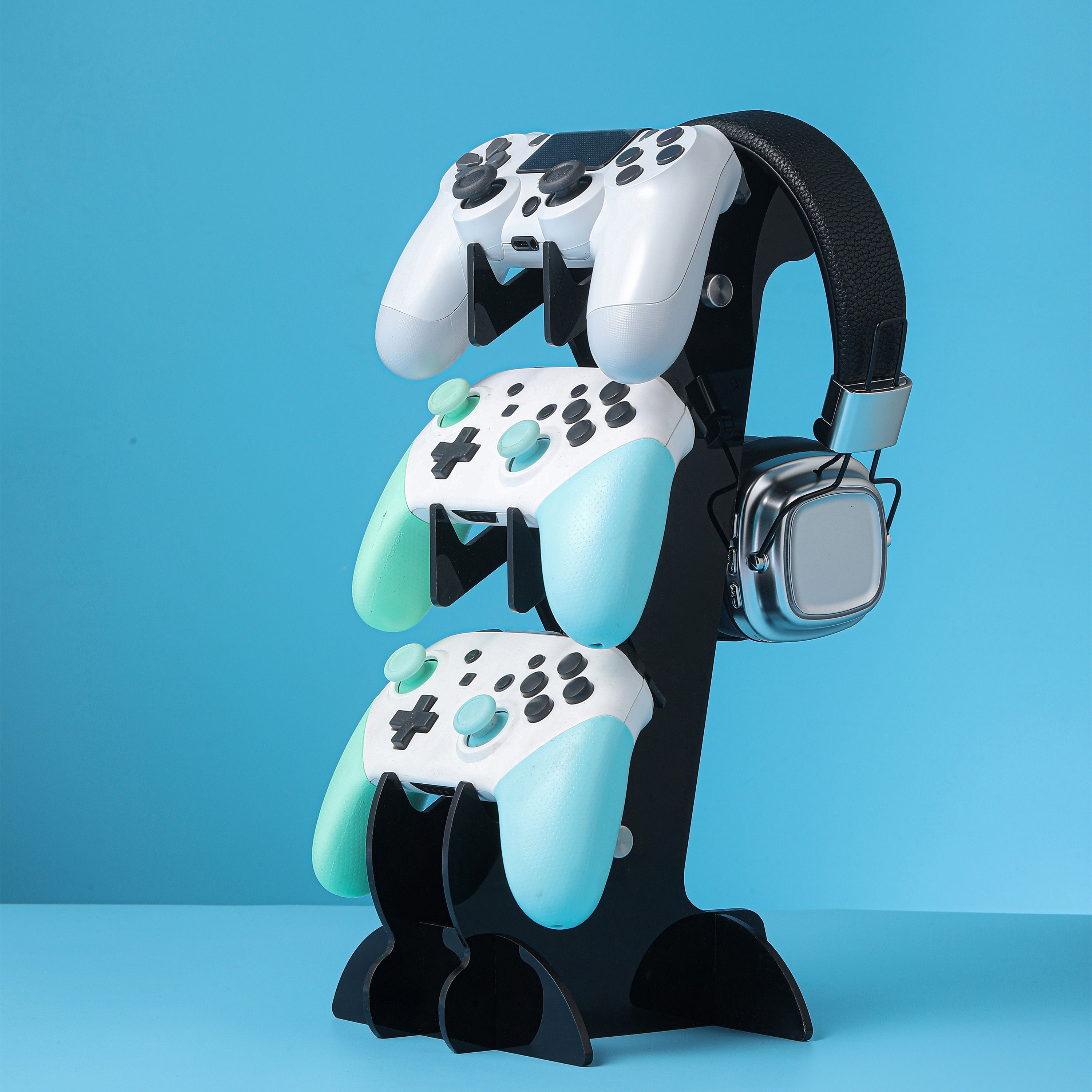 Suitable for PS5/PS4/Xbox/Switch universal controller/headphone three-layer stan