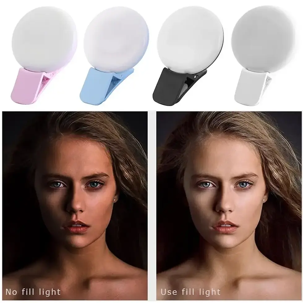 Thumbnail: Mobile Phone LED Selfie Ring Light Portable Mini Durable Practical Three Stop Di