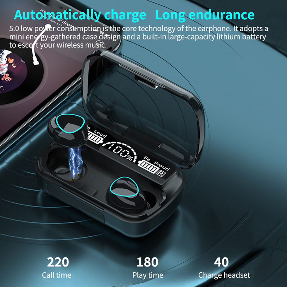 Thumbnail: New Arrival M10 Earphone Wireless Headset High Quality Perfect Sound Earbuds Spo