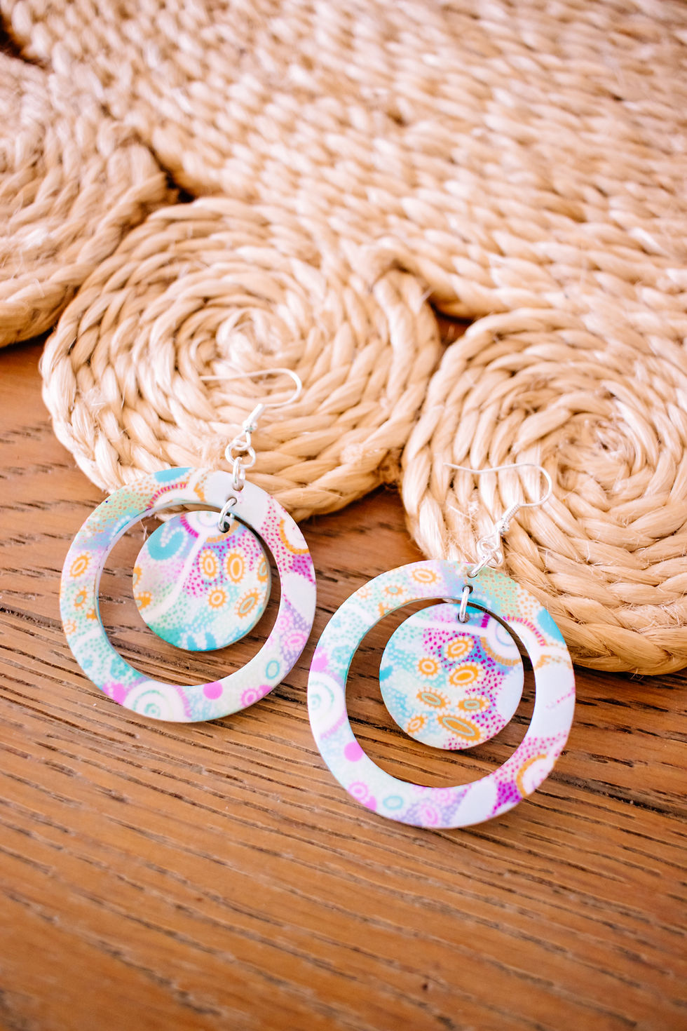 Thumbnail: Gurawiny 'Flowers' Statement Hoop Earrings