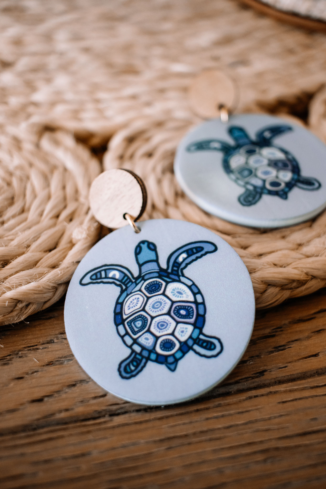 Turtle Circle Earrings