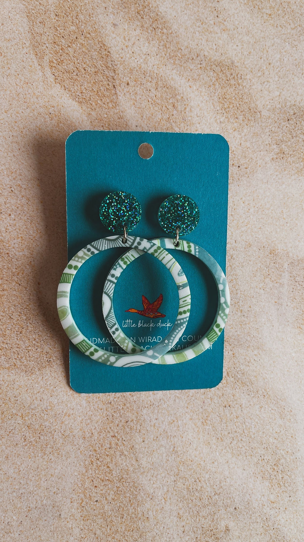Thumbnail: Gumba 'Green' Hoop Earrings