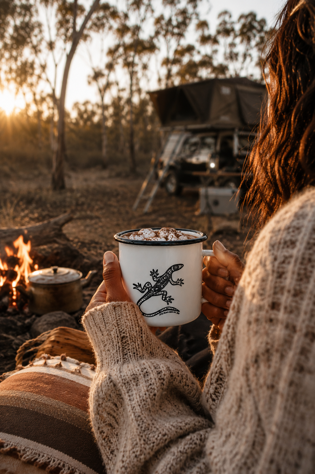 Camping Enamel Mug 350ml- Australian Animals