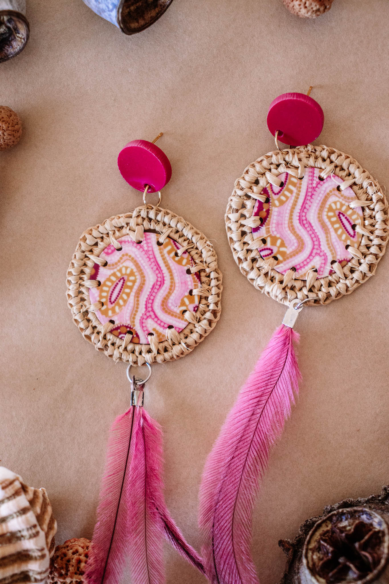 *Sample Sale* Women's Business Raffia Circle Earrings | LBD x Debbie Wood