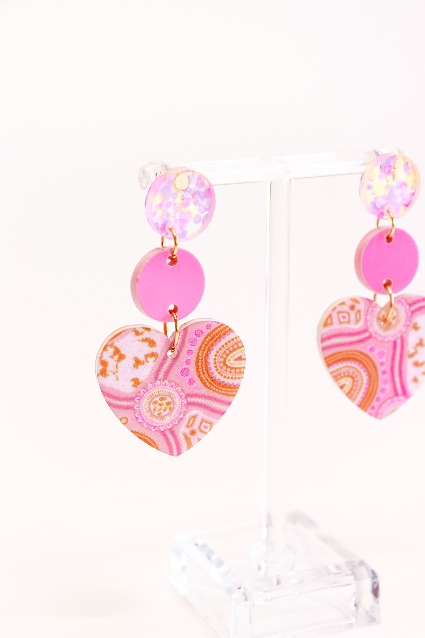 Waygiwinya 'Travel' Heart Statement Dangle Earrings