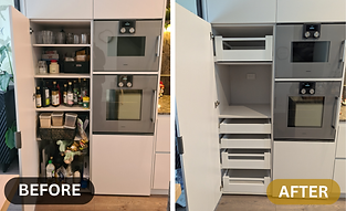 Internal pull out drawers installed inside an existing cupboard