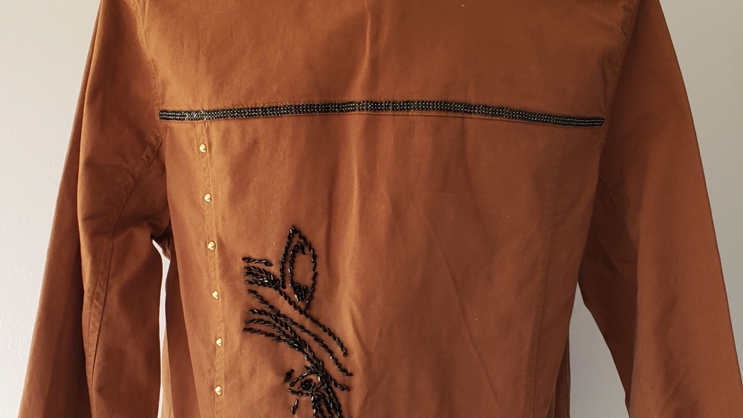 Jaqueta Caramelo Cavalo Bordado