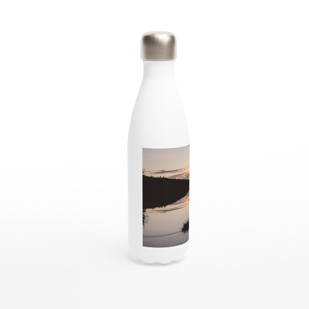 Sunset - White 17oz Stainless Steel Water Bottle