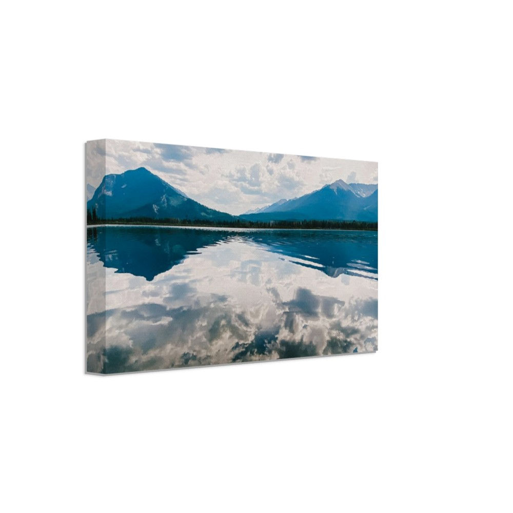 Mountain Side Lake Canvas
