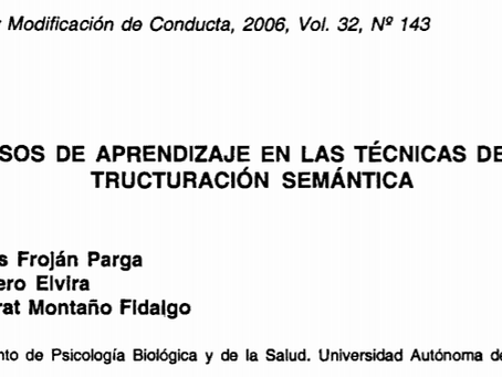 Procesos de aprendizaje en las técnicas de reestructuración semántica.