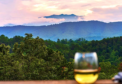 mountain view in from a cabin in Sevierville, tennessee