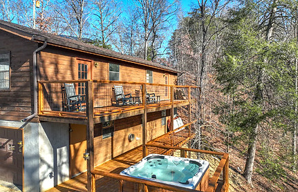 back deck and hot tub