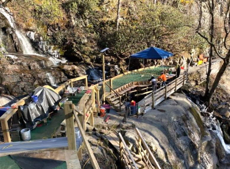 the rehabilitation and renovation of Laurel Falls Trail in The Great Smoky Mountain National Park.
